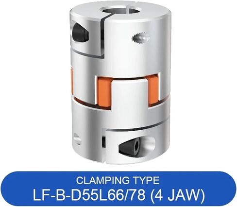 LF-B-D45L66/78 Aluminum Shaft Coupler Jaw Plum Spider Clamping Type CNC Motor Encoder Coupling 10mm to 25mm for Dividing Table 1Pcs(Length 66mm 3jaw) in Saudi Arabia