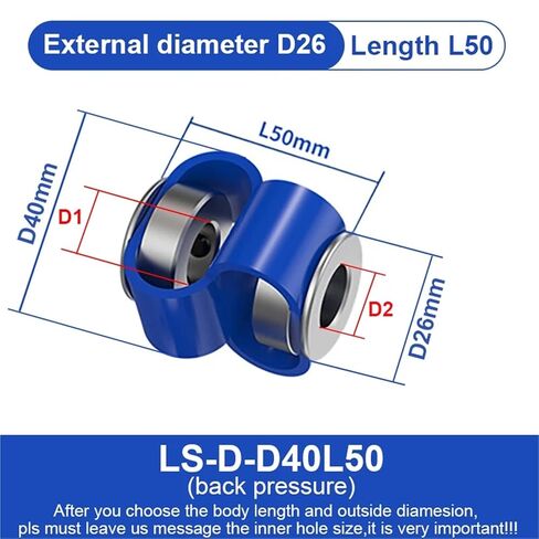 LS-D-D-D40L50 LS D D40L50 8 FONT ENCODER COUPLING DUBLE LOOP زوجين مرن من ألومك الألمنيوم CNC 3D CONSCITION 1PCS (6x8) in Saudi Arabia