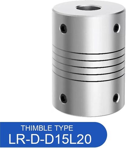 LR-D-D15L20 LR D D15L20 Aluminum Elastic Winding Shaft Coupler Motor Connector 3/4/5/6/7/8mm Thimble Type Customize Flexible CNC Coupling 1Pcs(5mmX8mm) in Saudi Arabia