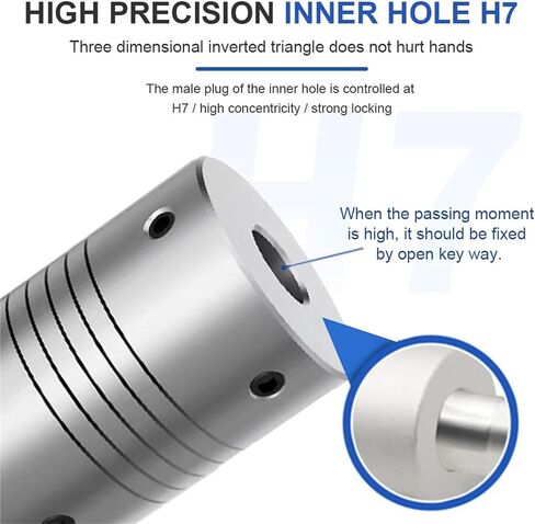 LR-D-D15L20 LR D D15L20 Aluminum Elastic Winding Shaft Coupler Motor Connector 3/4/5/6/7/8mm Thimble Type Customize Flexible CNC Coupling 1Pcs(5mmX8mm) in Saudi Arabia
