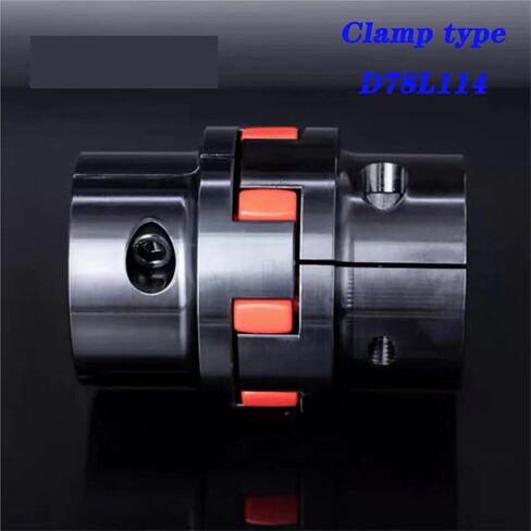 XL4 D78L114 Clamp Type 12/18/22/28/32/35/40/45mm CNC Motor Ballscrew Jaw Spider Plum Steel Shaft Coupler Flexible Couping 1Pcs(14x25) in Saudi Arabia
