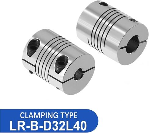 LR-B-D32L40 LR B D32L40 Aluminum Elastic Winding Shaft Coupler Motor Connector 6mm to 16mm Clamping Type Customize Flexible CNC Coupling 1Pcs(8mmX10mm) in Saudi Arabia