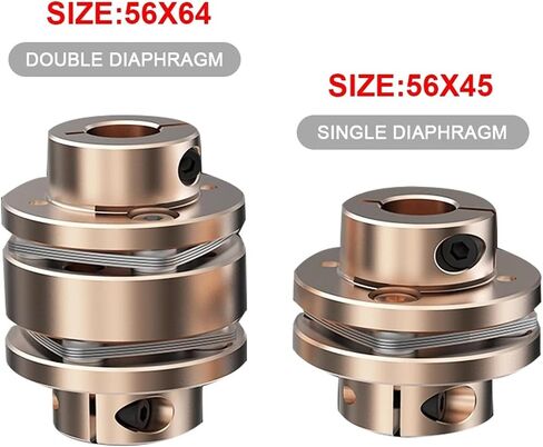 L1-B-D56L45 LE2-B-D56L64 اقتران شفة LE D56L45/64 مقرنة محرك مرنة مقرنة الألومنيوم مفصل عالمي للطابعة 3D CNC 1PC (LE2-B-D56L64-16X16) in Saudi Arabia