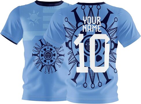 مشجع Tshirt Soccer Soccer Uruguay Retro National Element Football - Jersey Football for Kids عدة أحجام ... in Kuwait