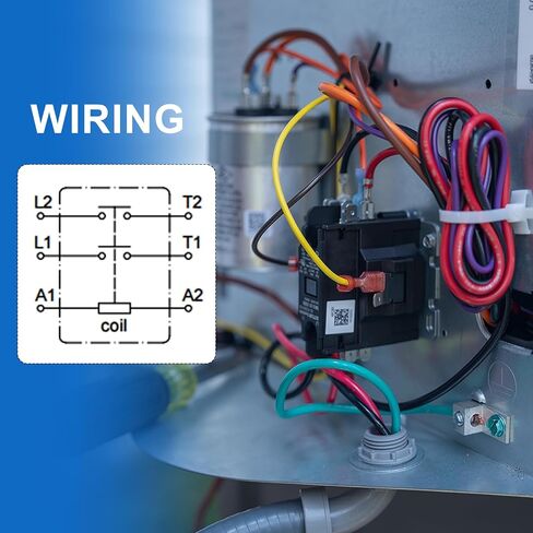 Dmiotech HVAC Conceptor ، 2 قطب FLA 25 أمبير 24V لفائف مكيف مكيف موصل مكثف محرك AC محدد الغرض ، ul مدرج in Saudi Arabia