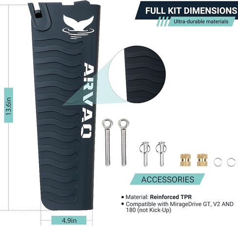 Kayak Fins for Hobie Mirage Drive GT – Lightweight TPR Turbo Fins Replacement Upgrade – Silent Performance Parts, Compatible with Hobie V2, GT & 180 (Non Kick-Up) in Saudi Arabia