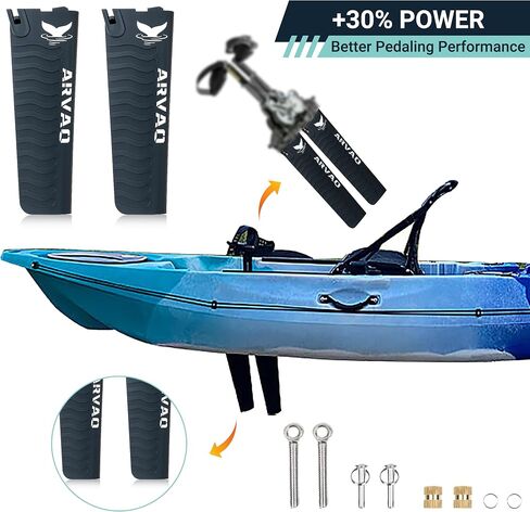 Kayak Fins for Hobie Mirage Drive GT – Lightweight TPR Turbo Fins Replacement Upgrade – Silent Performance Parts, Compatible with Hobie V2, GT & 180 (Non Kick-Up) in Saudi Arabia