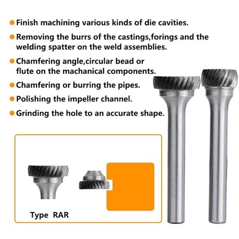 Metal Rotary Files 6mm Shank Tungsten Carbide Burr Bit Diameter 2.6-6.3mm Abrasive Wood Carving Tools 1pcs(6.3x16mm) in Saudi Arabia