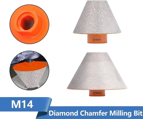 Diamond Chamfer Milling Bit Enlarge Hole Drilling Ceramic Tile Porcelain Marble Drilling Crown 5-35/20-48/27-82/35-75mm 1Pcs(20-48mm) in Saudi Arabia