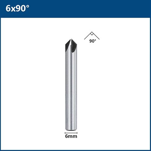 شطب الصلب 60/90 درجة عدادات الحفر بت شطب المعادن ثقب الحفر 1pcs (8x90d) in Saudi Arabia