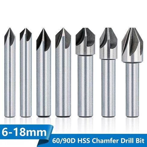 شطب الصلب 60/90 درجة عدادات الحفر بت شطب المعادن ثقب الحفر 1pcs (8x90d) in Saudi Arabia