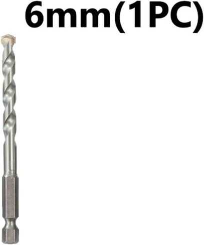 Masonry Drill Bits Tungsten Carbide Tipped Concrete Brick Stone Drilling Set Size 4/5/6/8/10mm Quick Change Hex Shank (Color : 6mm(1PC)) in Saudi Arabia