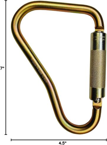 7430 8 1/4 in Steel Carabiner ، ANSI 45KN Auto Auto Twist Lock Clip Carabiner Clip ، Construction ، Tower Climbing ، Fetity Fall Protection in Saudi Arabia