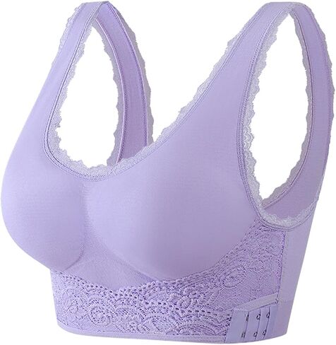 المرأة 2pc Sports Bras Front Cross Side Buckle Lace جمع حمالة صدرية مريحة للتنفس تنعيم الدفع لأعلى براسيير in Kuwait