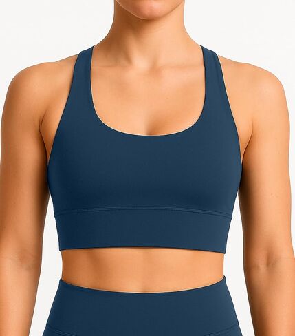 Unthewe Womens Cross Back Sports Bra for Running Yoga Gym - High Support Workout Bra with Removable Pads in Saudi Arabia