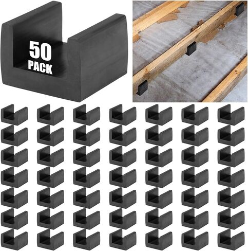 BBTO 50 Pcs U Boat Floor Floaters, Rubber Joist Isolators Floor Decoupler, Sound Isolation Clip for Subfloor Sound Blocking in Saudi Arabia