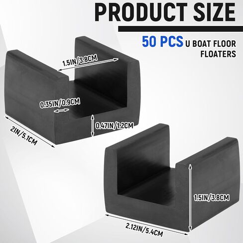BBTO 50 Pcs U Boat Floor Floaters, Rubber Joist Isolators Floor Decoupler, Sound Isolation Clip for Subfloor Sound Blocking in Saudi Arabia