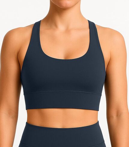 Unthewe Womens Cross Back Sports Bra for Running Yoga Gym - High Support Workout Bra with Removable Pads in Saudi Arabia