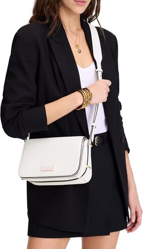 kate spade new york Liv Printed Denim Small Flap Crossbody, Blue Multi in Kuwait