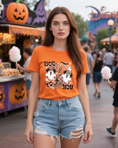 Stars Hollow T Shirt للنساء Halloween Cute Fall Shirt Funny Print Letter Festival Festival Short Sleeve Tops Tops in Kuwait