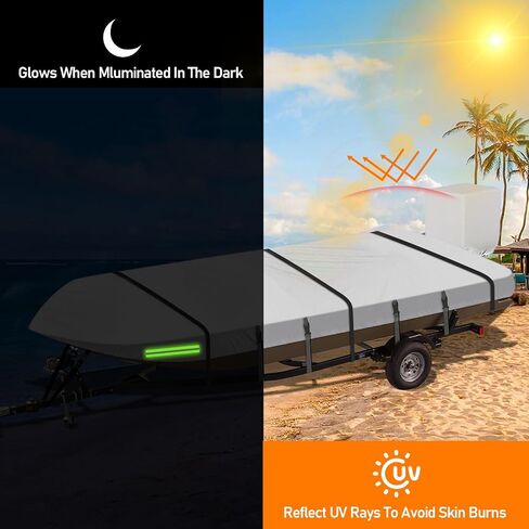 Jon Boat Cover 14ft-16ft ، 800d Oxford Oxford Adlic Oxfor in Saudi Arabia