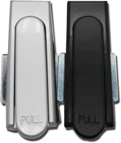 Cabinet Door Lock Zinc Alloy Plane Lock Fire Box Lock Black Electric Box Latch Flat Locks MS717-1 1Pcs(Silver-Zinc Alloy) in Saudi Arabia