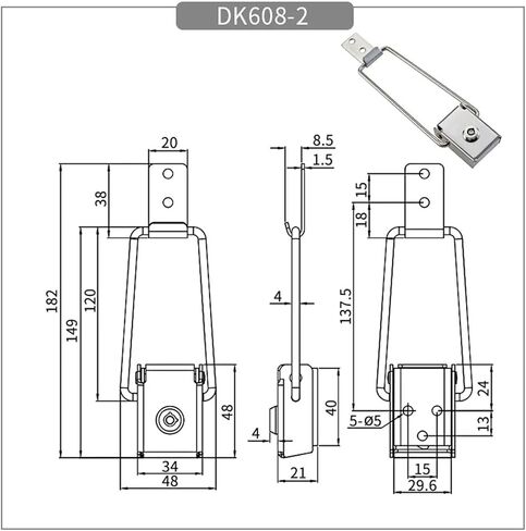 304 Light Box Extension Lock Lock Lock Lock 1PCS (DK608-4) in Saudi Arabia