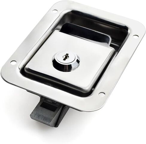 XK104 Stainless Steel Large Panel Lock Heavy Lock Press Type Flat Lock Impact Close Lock 1Pcs(XK104S-304) in Saudi Arabia
