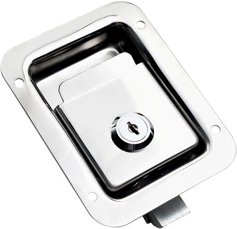 XK104 Stainless Steel Large Panel Lock Heavy Lock Press Type Flat Lock Impact Close Lock 1Pcs(XK104S-304) in Saudi Arabia