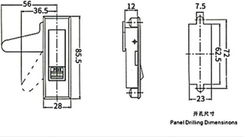 Istribution Box Meter Box Fire Cabinet Lock XJJ-MS603 Communication Cabinet Equipment Control Cabinet Door Lock 1Pcs(White with Key) in Saudi Arabia