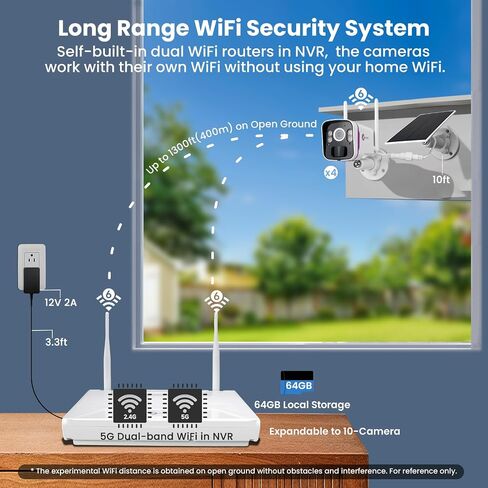 XMARTO 100% Wire-Free 4MP HD Solar Security Camera Wireless for Home Surveillance (All-Weather Solar Charge, AI Motion Detection, Spot Light and Siren, SD, NVR & Cloud Storage) in Saudi Arabia