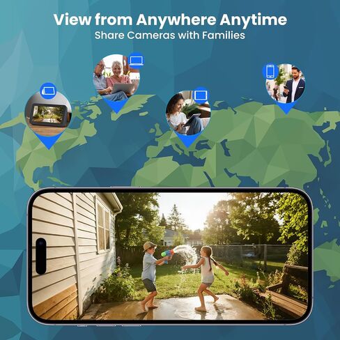 XMARTO 100% Wire-Free 4MP HD Solar Security Camera Wireless for Home Surveillance (All-Weather Solar Charge, AI Motion Detection, Spot Light and Siren, SD, NVR & Cloud Storage) in Saudi Arabia