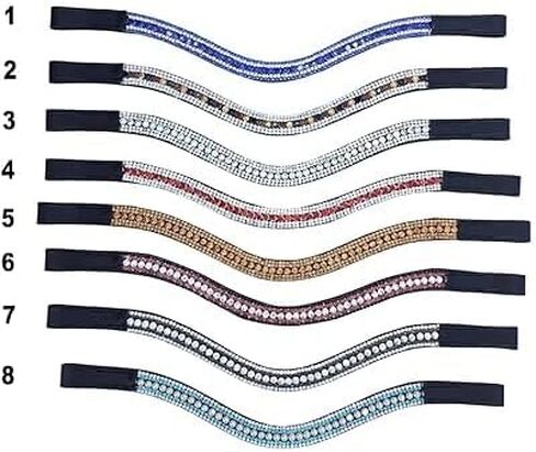Wonder Wish Elegant Deep Soft Soft Siam Crystal Browband | bling browbands للخيول | browband مبطنة | كريستال بروبان | in Saudi Arabia