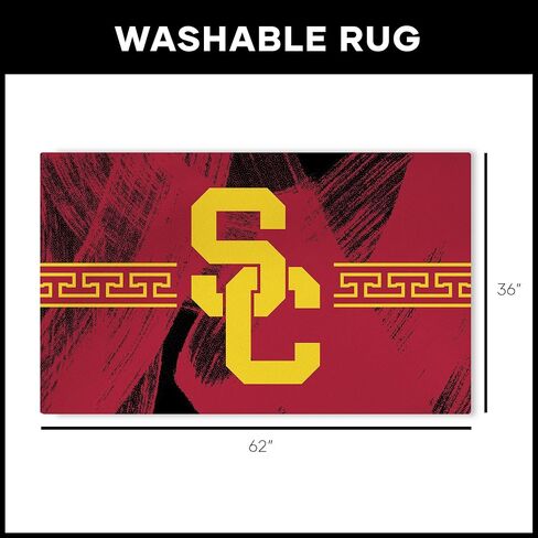Northwest NCAA USC Trojans, Brushstroke, Washable Rug, 36 x 62 Inches in Saudi Arabia