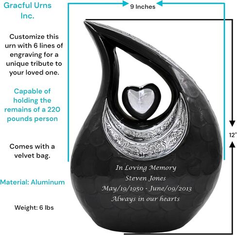 Cremation Urn (Blue, Medium) in Saudi Arabia