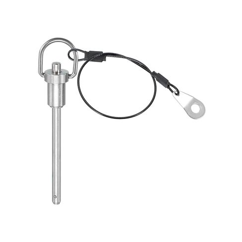 PATIKIL Quick Release Pin 1/4" x 2.36"(6 x 60mm), 304 Stainless Steel Ball Lock Safety Locating Pins with Button Prevents Loss Rope 10" in Saudi Arabia