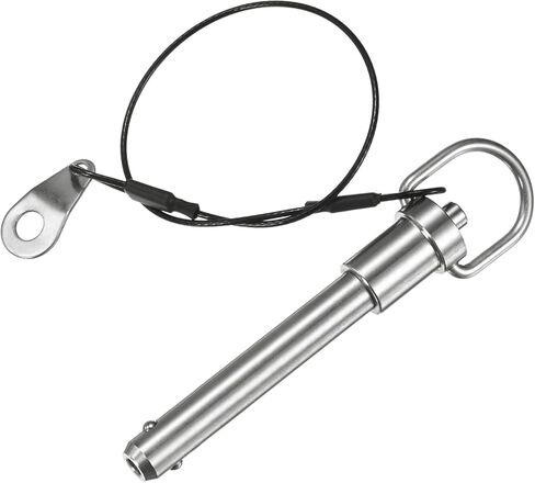 Push-Button Ball Locking Pin, 5/16" [8mm] Dia., 2-3/4"[70mm] Usage Length Ring Quick Release Lock Pins W Lanyard Cable for Speaker/Aviation/Gym/Machine [304 Stainless Steel] in Saudi Arabia