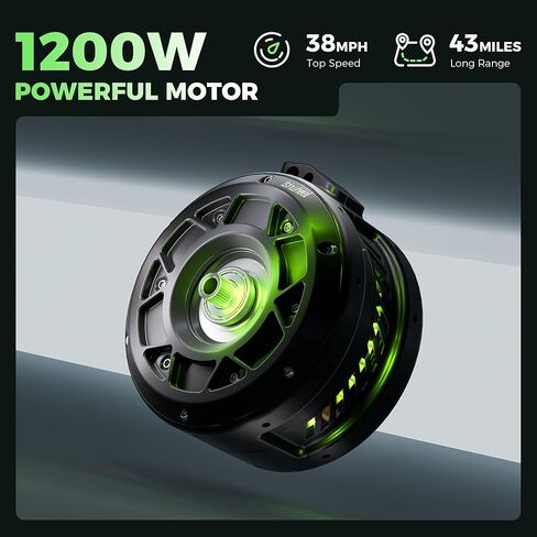 isinwheel Electric Scooter Adults ، 21/38 mph speed top و 28/43 Miles Range ، 14/16 '' Fat Tyre Scooter للبالغين مع إشارات الانعطاف وأضواء المزاج ، التطبيق ، 1200 واط دراجة نارية كهربائية قوية مع مقعد مع مقعد in Kuwait