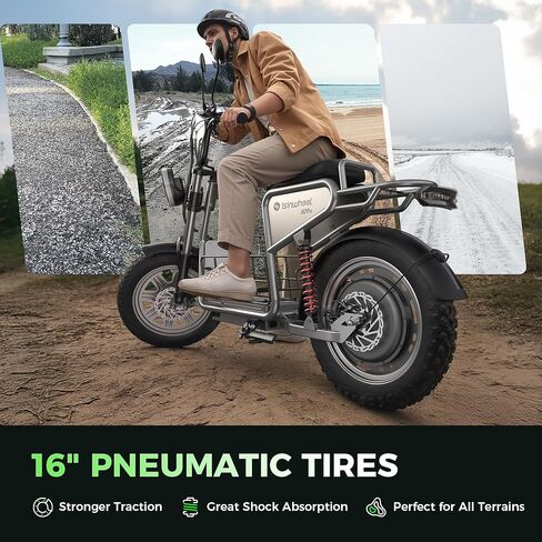 isinwheel Electric Scooter Adults ، 21/38 mph speed top و 28/43 Miles Range ، 14/16 '' Fat Tyre Scooter للبالغين مع إشارات الانعطاف وأضواء المزاج ، التطبيق ، 1200 واط دراجة نارية كهربائية قوية مع مقعد مع مقعد in Kuwait
