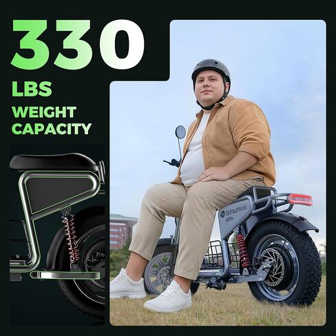 isinwheel Electric Scooter Adults ، 21/38 mph speed top و 28/43 Miles Range ، 14/16 '' Fat Tyre Scooter للبالغين مع إشارات الانعطاف وأضواء المزاج ، التطبيق ، 1200 واط دراجة نارية كهربائية قوية مع مقعد مع مقعد in Kuwait