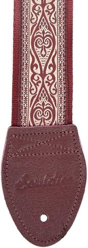 Souldier GS0871BD04BD - Handmade Seatbelt Guitar Strap for Bass, Electric or Acoustic Guitar, 2 Inches Wide and Adjustable Length from 30" to 63" Made in the USA, Ellingon, Burgundy in Kuwait