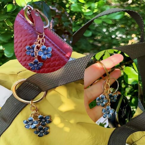 Flower Keychain, Flower Charms,Fashion Key Chains, Cute Keyring, Keychain Accessories in Kuwait