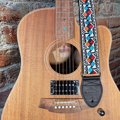 Souldier GS0871BD04BD - Handmade Seatbelt Guitar Strap for Bass, Electric or Acoustic Guitar, 2 Inches Wide and Adjustable Length from 30" to 63" Made in the USA, Ellingon, Burgundy in Kuwait