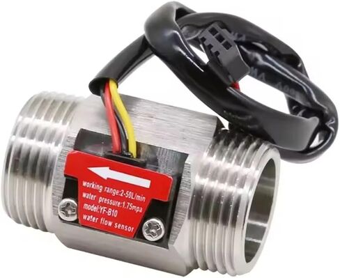 1inch Stainless Steel Water Flow Sensor Flowmeter 1.75MPa DC3.5~24V NPN Hall Turbine Flow Switch Sensor in Saudi Arabia