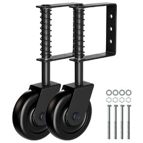 4.3 "عجلة العجلات المحملة بالينابيع مع تحمل عجلات بوابة ثقيلة مع دوارة 360 درجة للبوابات الخشبية في الهواء الطلق ، بوابات السياج وبوابة الأنبوب المعدني ، سعة 220 رطلاً ، أبيض ، حزمة واحدة in Kuwait