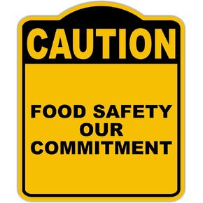 سلامة الطعام التزامنا تحذير أصفر أسود الألومنيوم المركب 20 × 24 بوصة in Kuwait