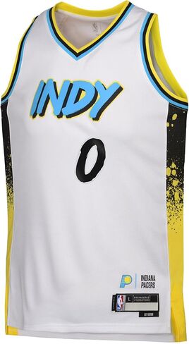 Outerstuff Tyrese Haliburton Indiana Pacers NBA White #0 Kids Youth 8-20 City Edition Swingman Player Jersey in Saudi Arabia
