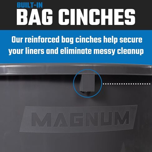 Magnum 32 Gallon Trash Can, Construction Grade, Heavy Duty Plastic, Jobsite Ready for Handling and Holding Garbage CMTC-C000-32G01 (1 Pack) in Saudi Arabia