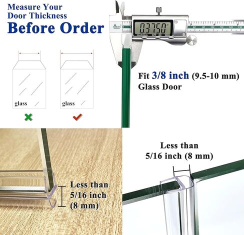 شريط ختم باب دش بدون إطار 2 حزمة × 39 بوصة u 3/8 "الزجاج الكثيف دش الباب جانب الختم شريط القاع القاع المسح البولي البولي الصافي ، توقف تسربات الاستحمام in Saudi Arabia