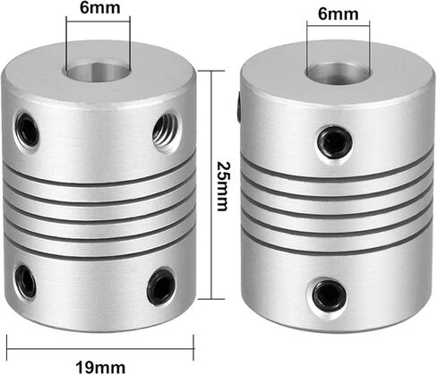 المفاصل الشاملة من 5 مم إلى 8 مم موصل موصل موصل موصل مقرن مرن 4/5/6/6.35/8/10 مم اقتران عمود عمود 25x19mm cnc in Kuwait